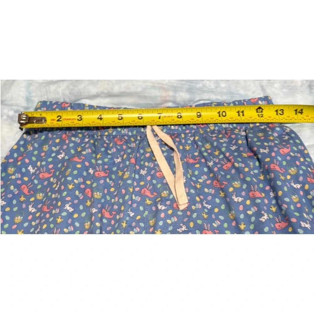 Vineyard Vines Pajama Pants Kid L 16 Blue Excellent Easter Whale Bunny Egg Print